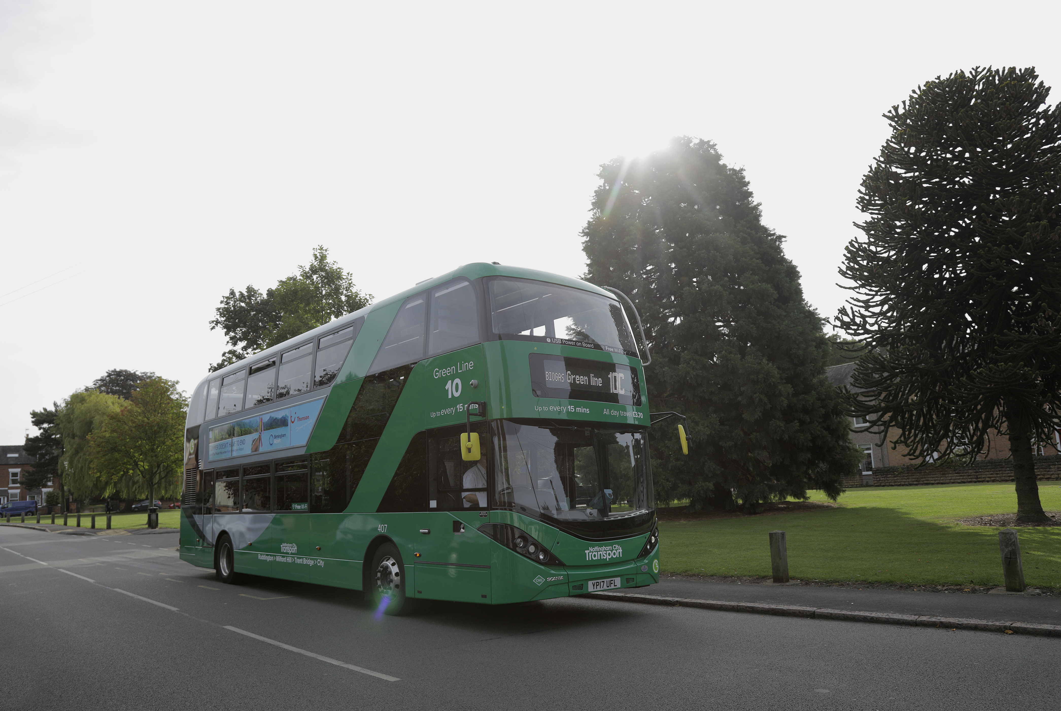Evening Diversions on Green 8, 9, 10 - Nottingham City Transport