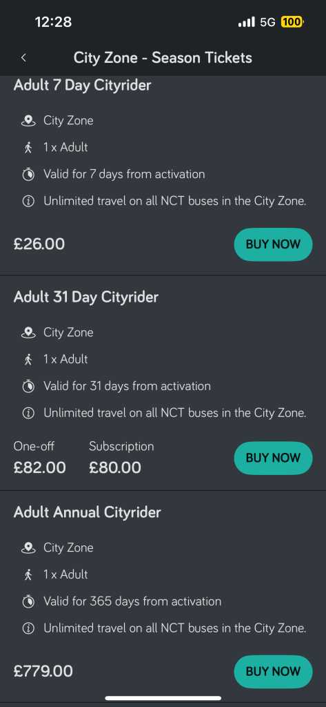 Where a subscription is available, you will see a One-off and Subscription price.