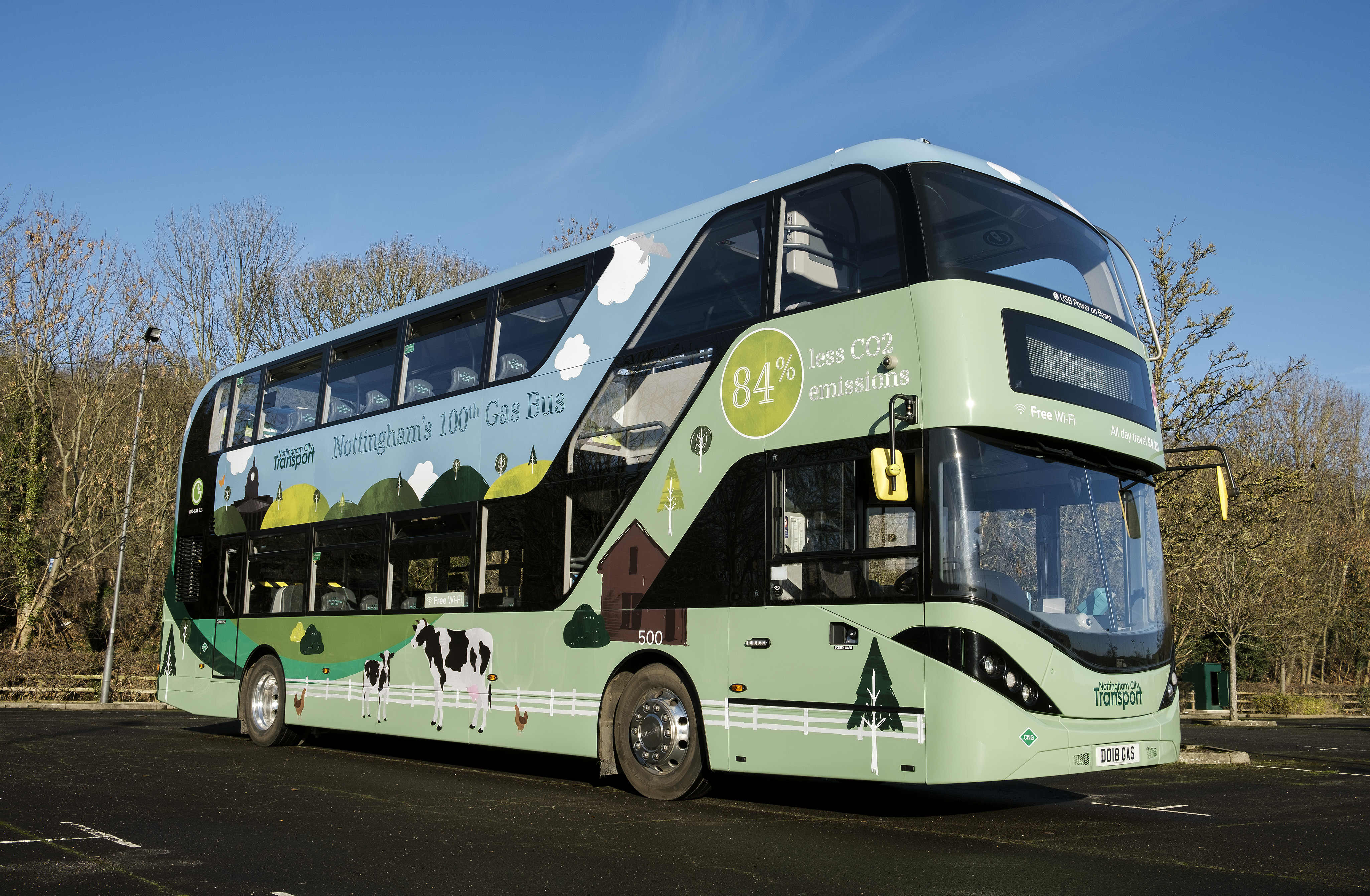 100th bio gas bus