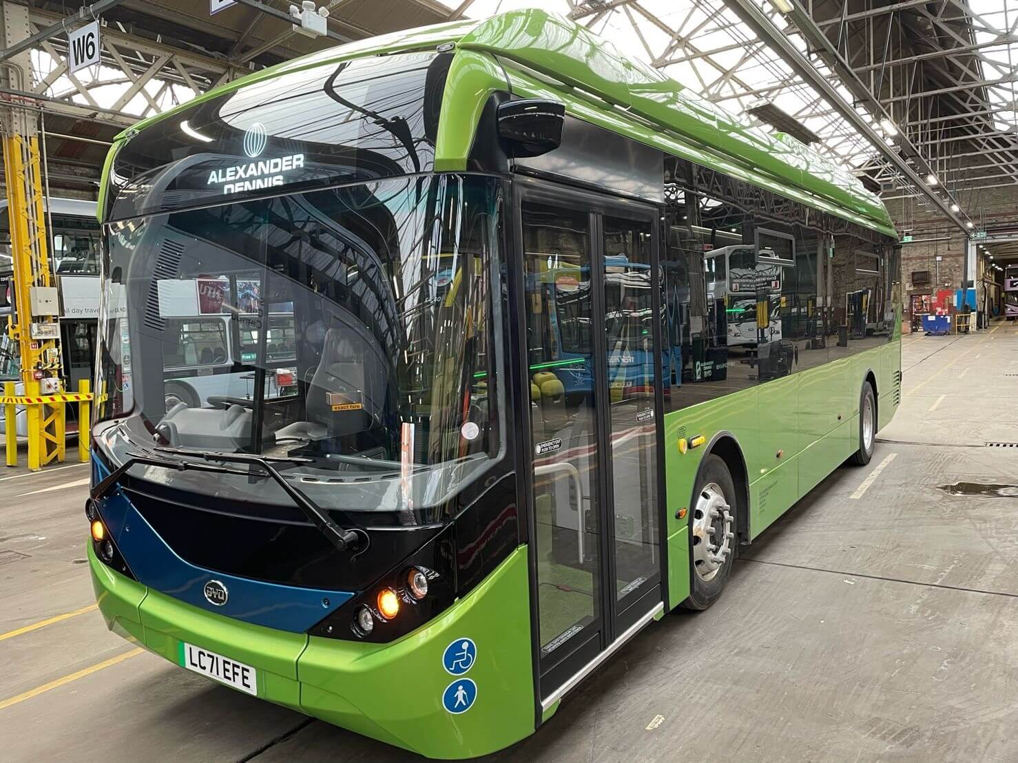 An electric bus trialled by NCT