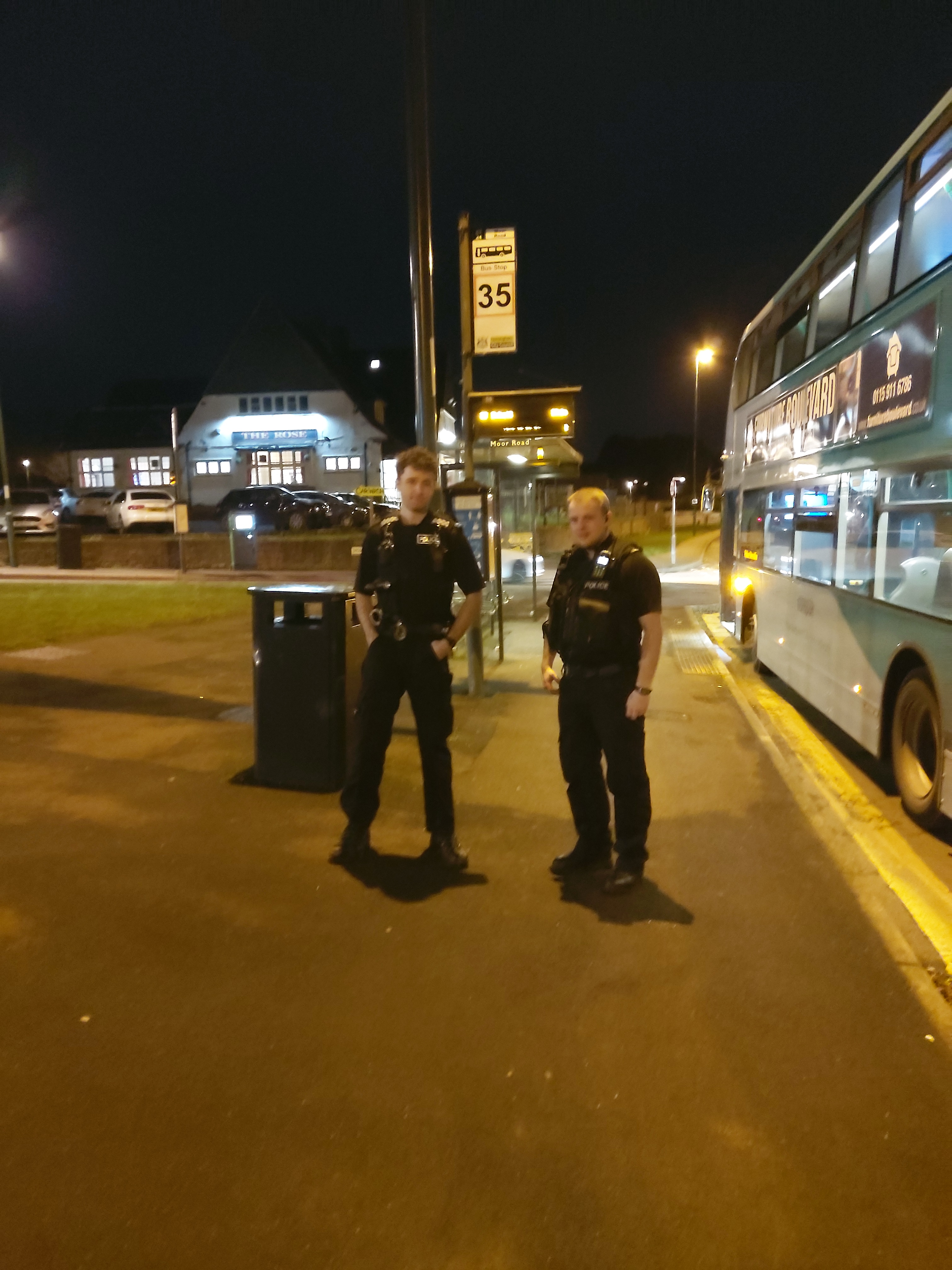 police and bus in strelley