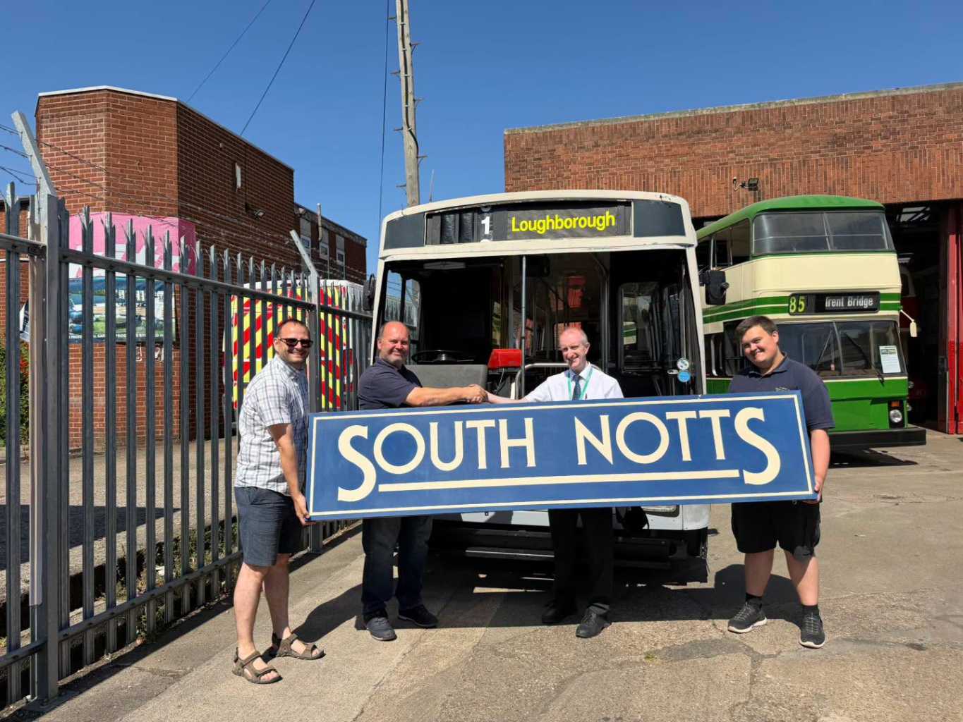 Original South Notts sign from the front of Gotham Garage to NHVC.