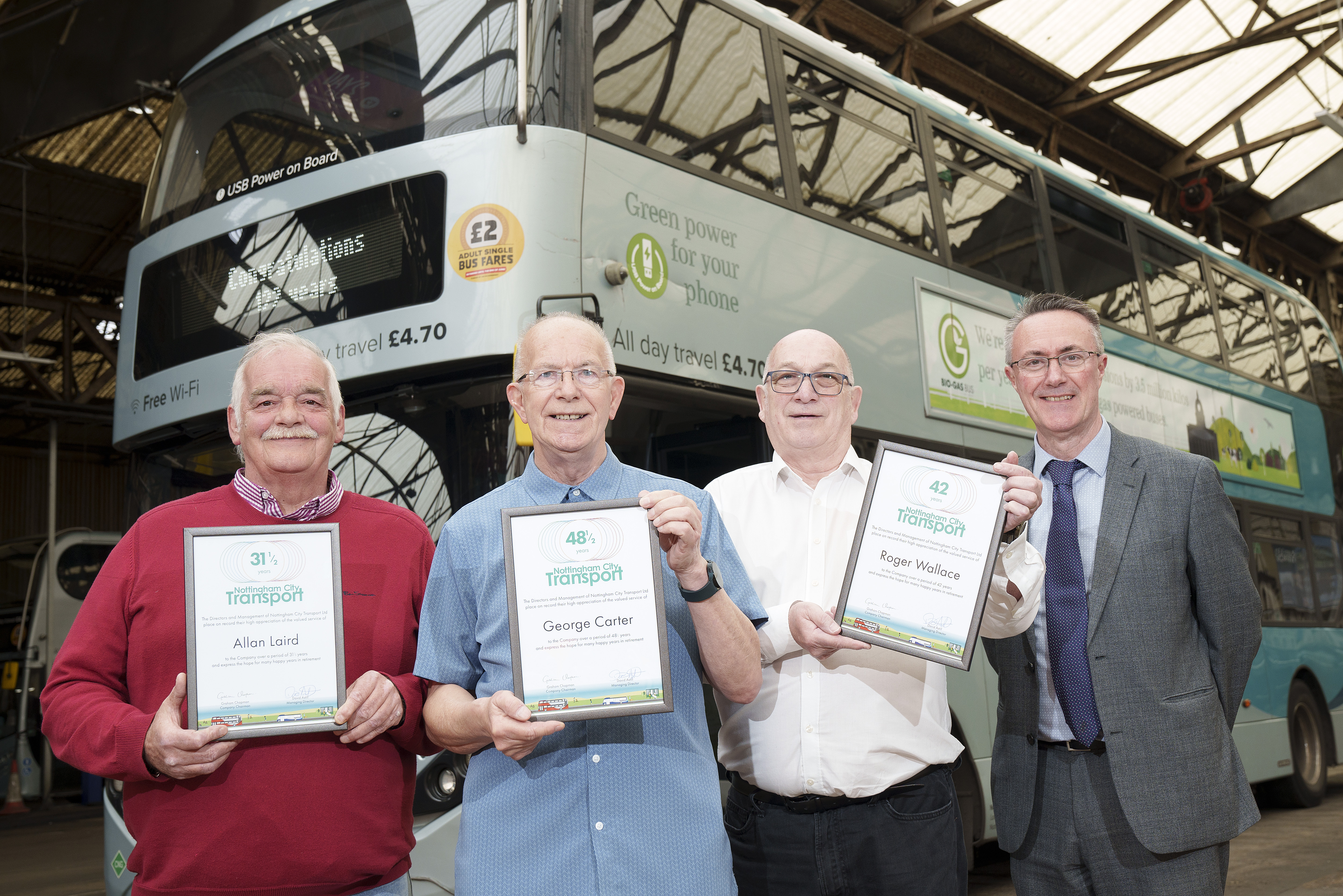 Photo of Allan, George, Roger and David Astill