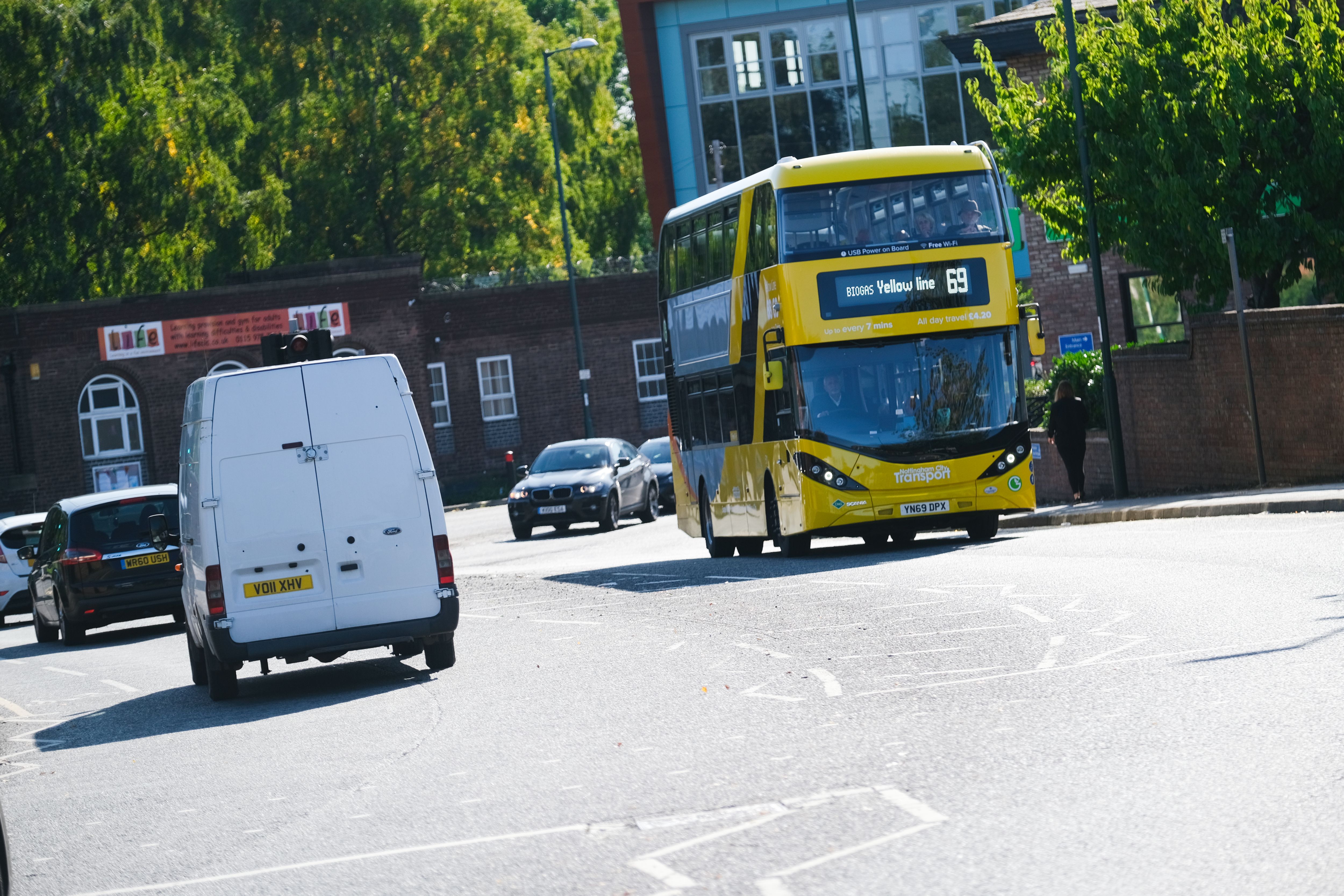 yellow gas bus in bulwell