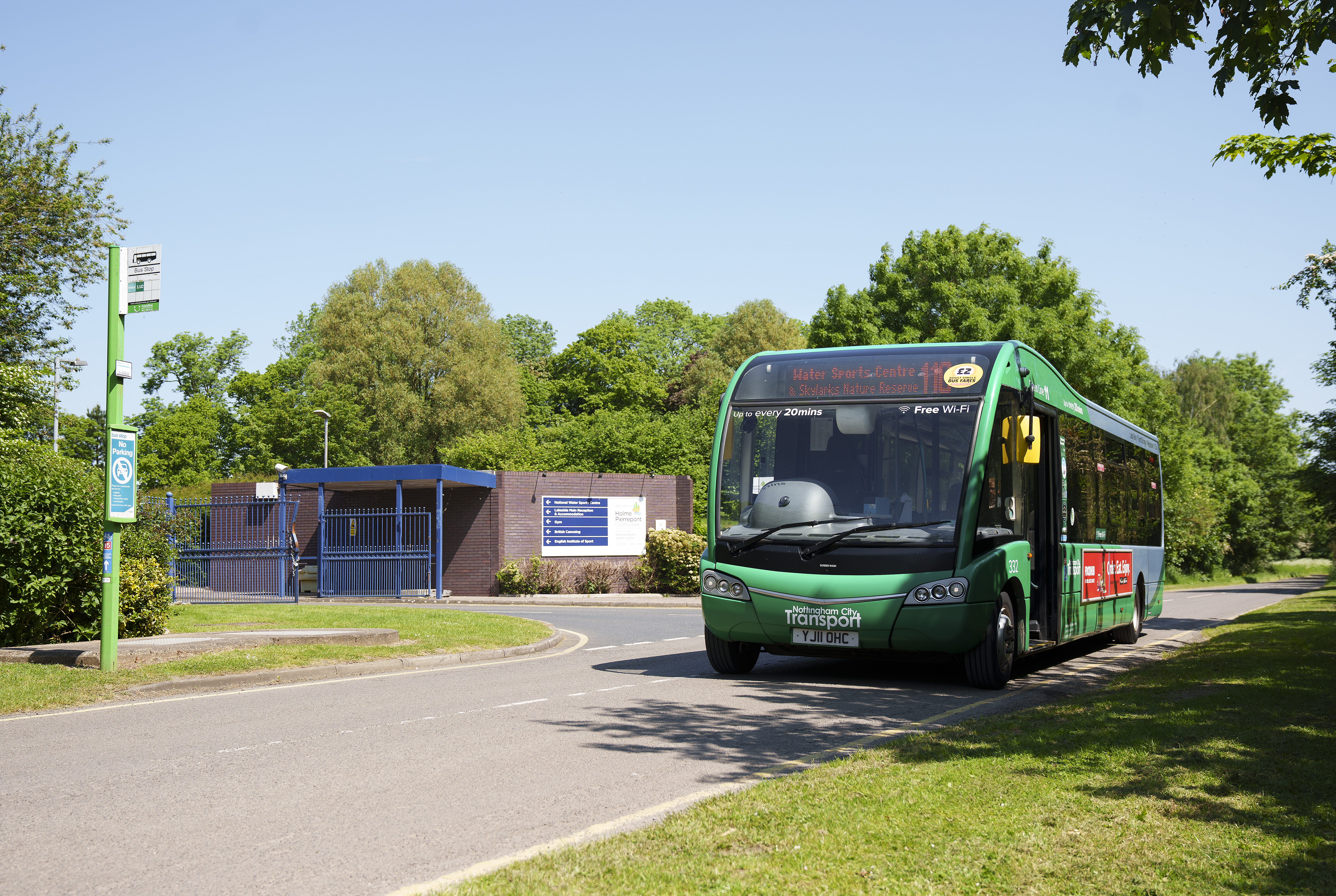 NCT Green 11 bus at Holme Pierrepont Country Park