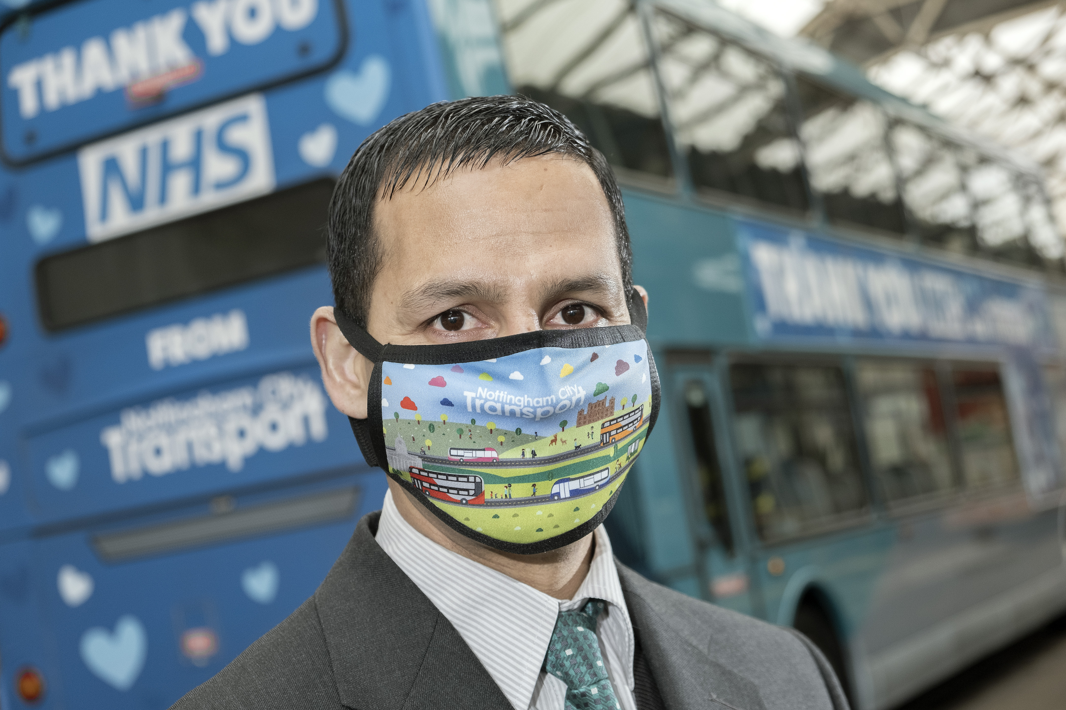 Driver in Face Covering