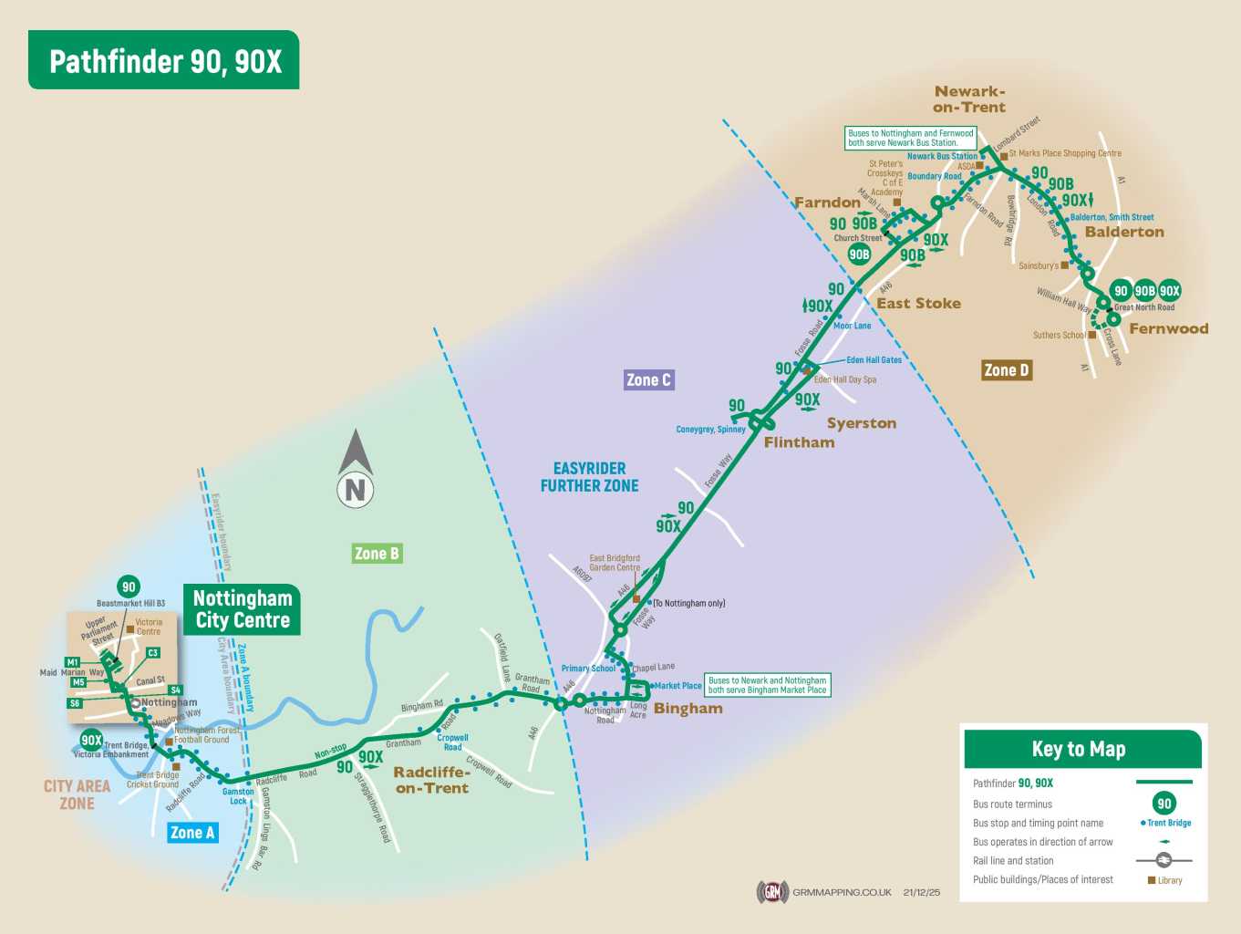 Pathfinder 90 route map