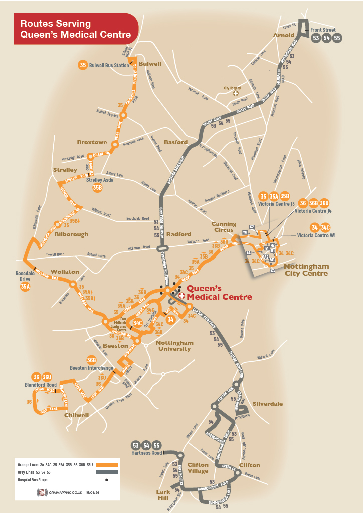 Routes serving QMC.