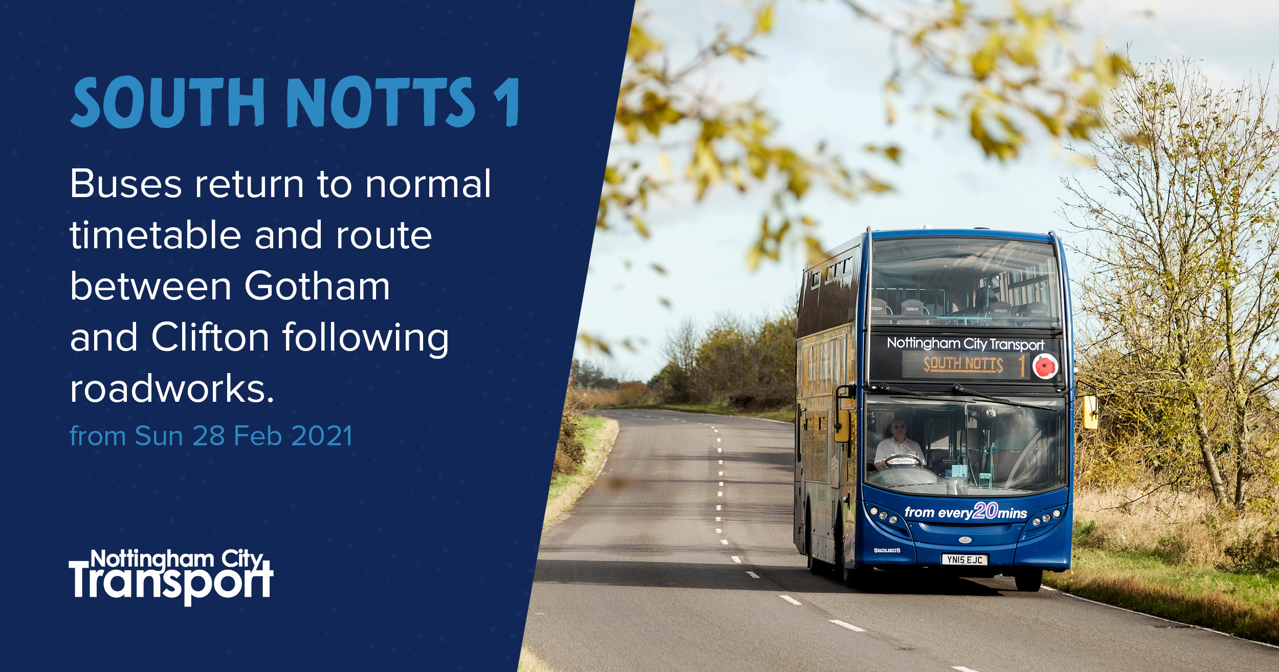 South Notts Diversion ends 28 February