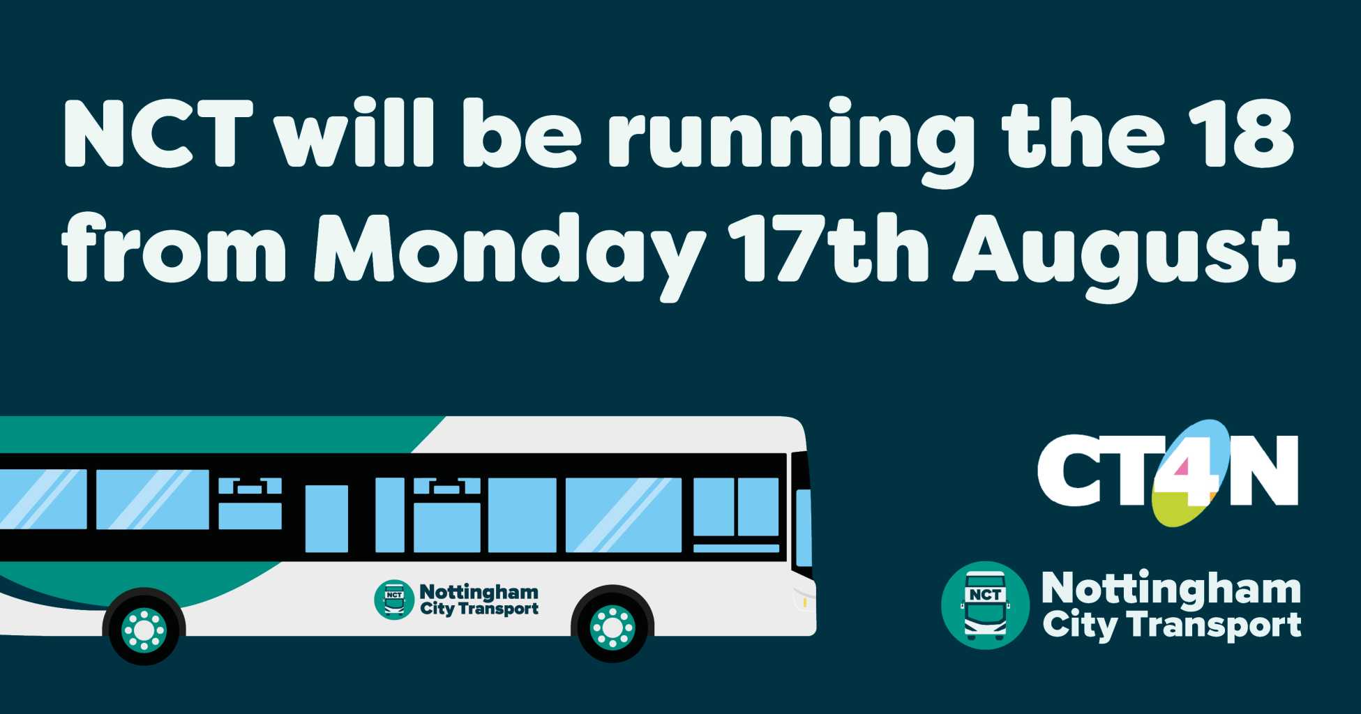 We're running the 18 from Monday 17th August.
