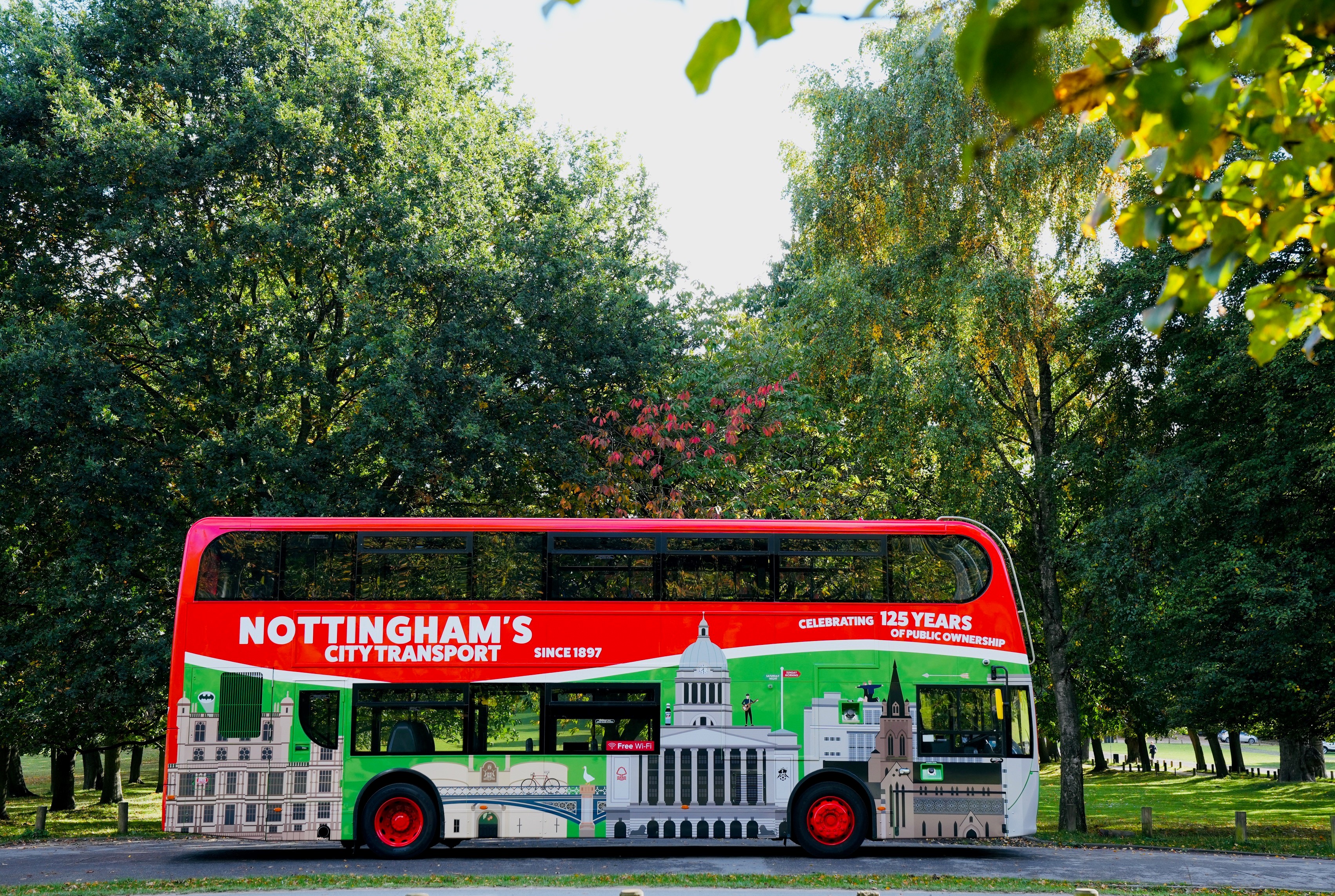 125th anniversary bus at Wollaton Park