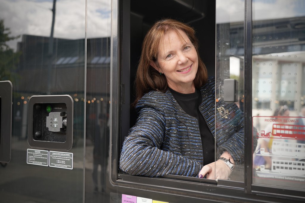 Mayor Claire on a NCT bus.