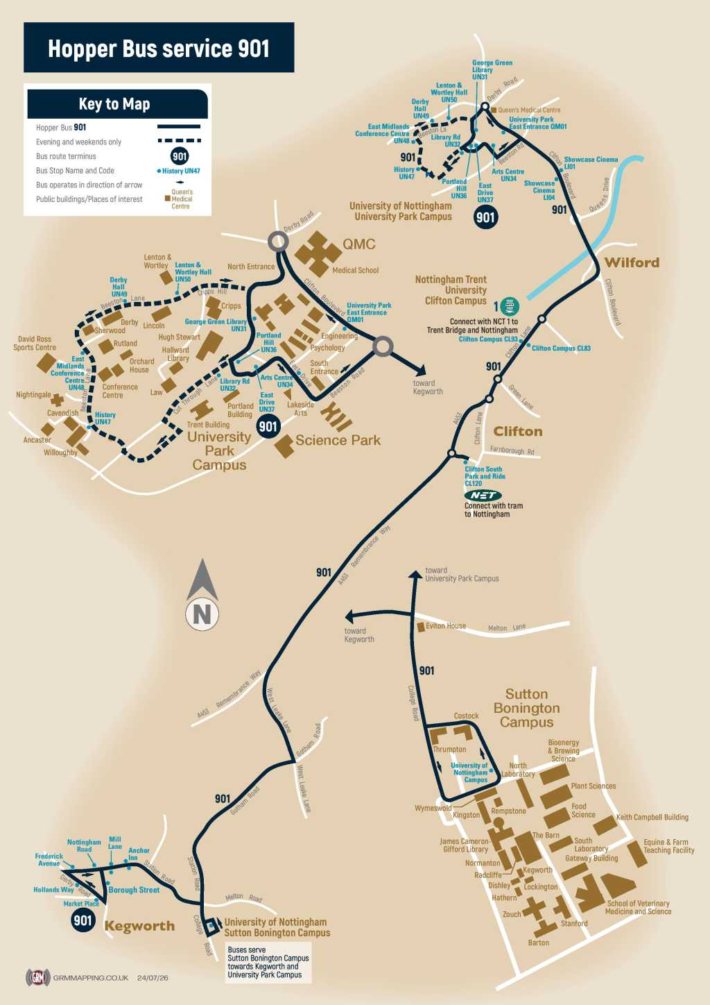 901 Hopper Bus Map